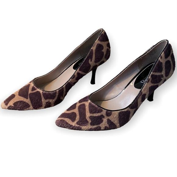 Nine & Co Leather Faux Animal Pattern Pumps SZ 5 - Picture 11 of 12